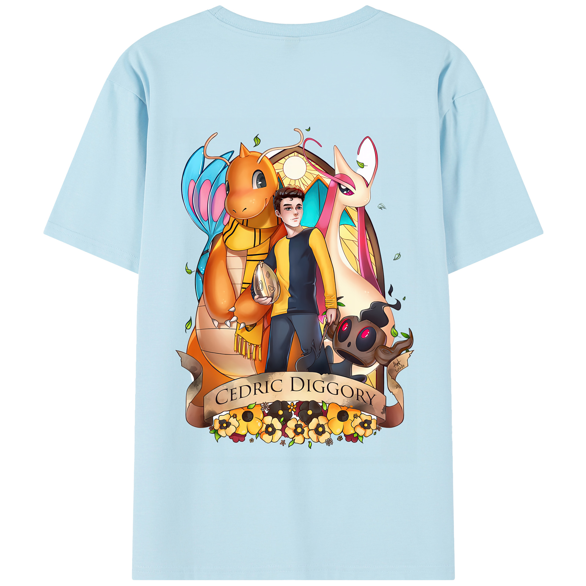 （画像用） Harry Potter ハリー・ポッターシリーズ 綿100％半袖Tシャツ（背面プリント）